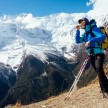 Katji pogled uhaja proti vrhu Pisang Peak, v ozadju pa mogočna Annapurna 2.